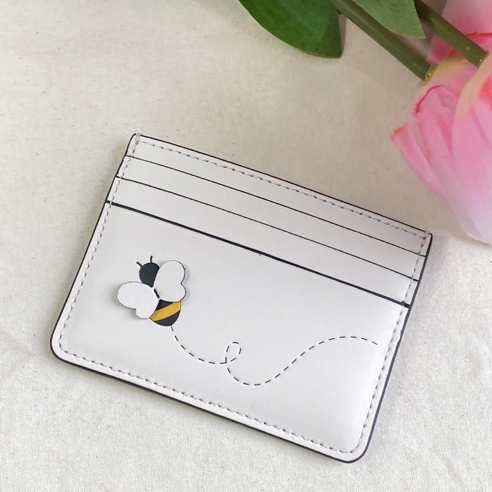 Kate Spade honey bee small slim card holder